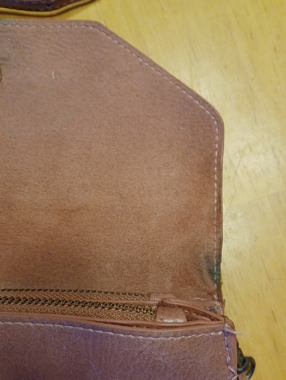 Anthropologie Women's Crossbody Wallet Bag in Mauve Brown Vegan - Picture 10 of 14